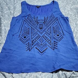 Express Blue Sleeveless Top